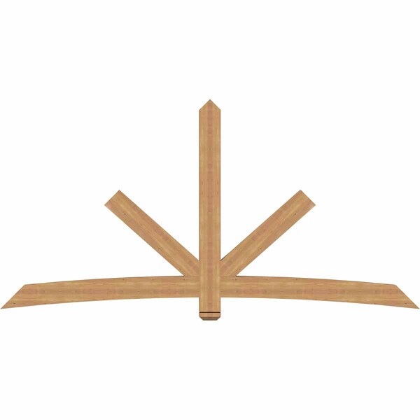Ekena Millwork Alberta Timber Gable Bracket, Western Red Cedar, 108"W x 54"H x 3 1/2"D x 5 1/2"F, 12/12 Pitch GBW108X54X0406ALB00SWR - main